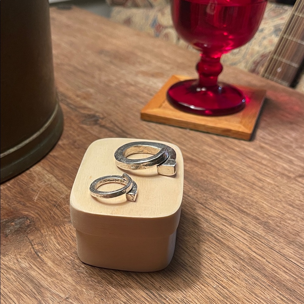 Sterling Silver Men's Nail Ring
